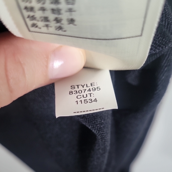 Leon Max Knit Sweater Dress Size L Black Silk Long Sleeve Ruffle Money Modest - Picture 10 of 16